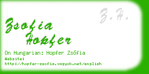 zsofia hopfer business card