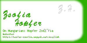 zsofia hopfer business card